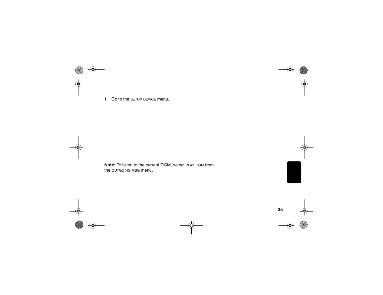 Changing the outgoing message | Motorola SD4580 User Manual | Page 47 / 71