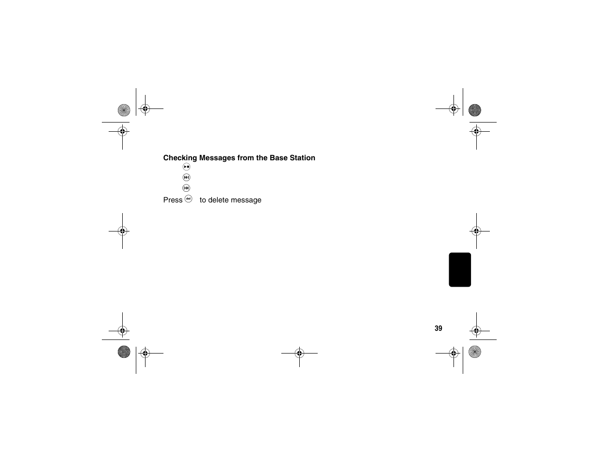 Using the answer machine, Checking messages from the base station | Motorola SD4580 User Manual | Page 51 / 71