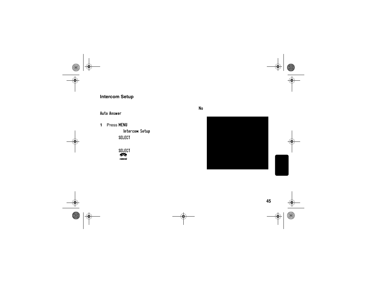 Using the intercom, Intercom setup | Motorola SD4580 User Manual | Page 56 / 71