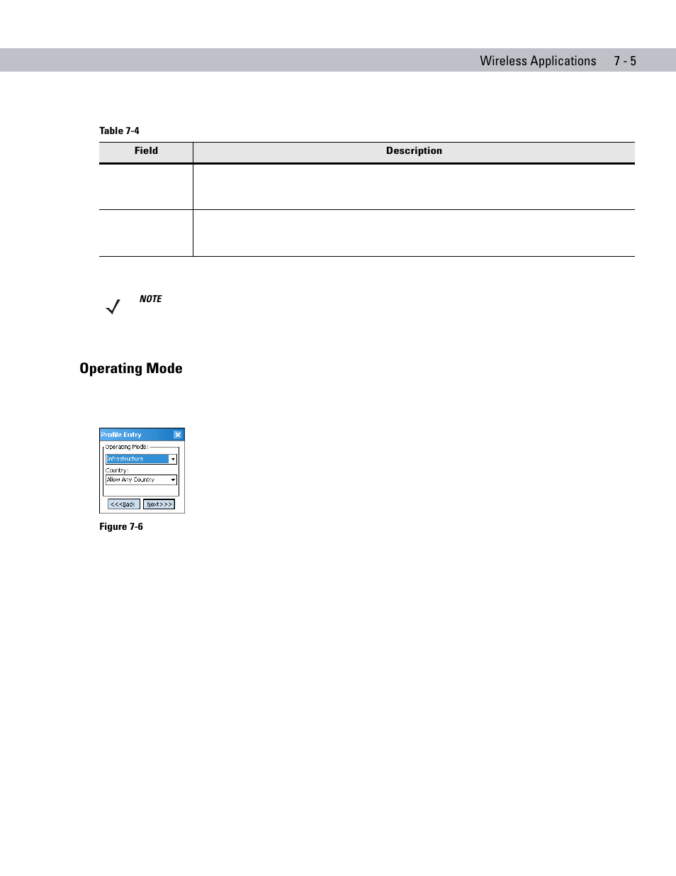 Operating mode, Operating mode -5 | Motorola ENTERPRISE DIGITAL ASSISTANT MC70 User Manual | Page 129 / 208