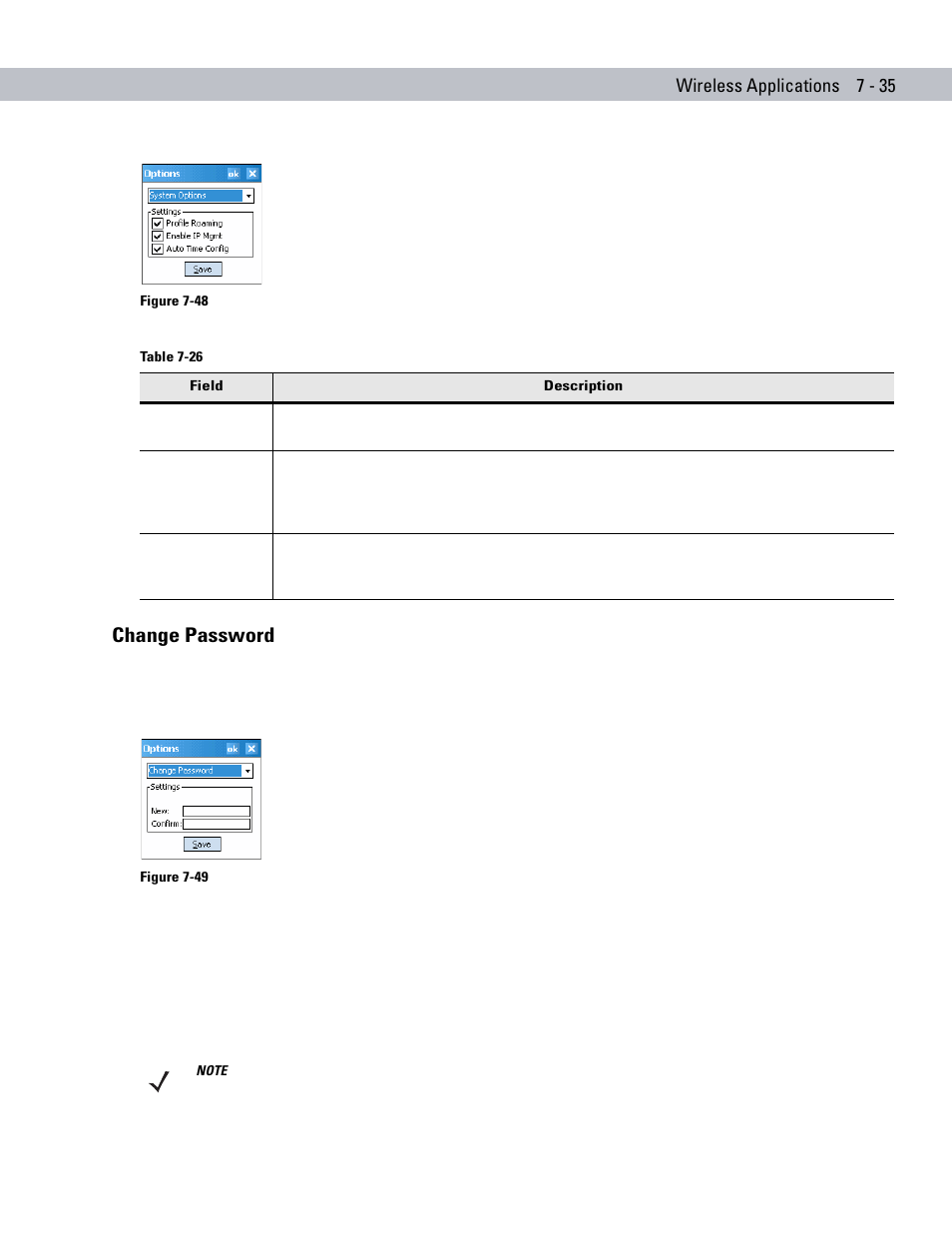 Change password, Change password -35 | Motorola ENTERPRISE DIGITAL ASSISTANT MC70 User Manual | Page 159 / 208