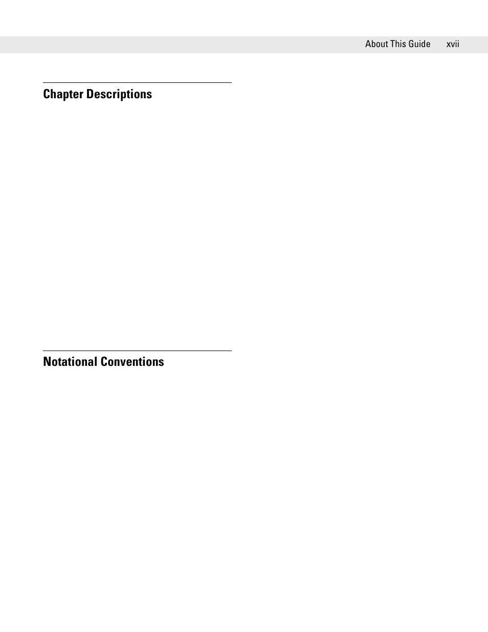 Chapter descriptions, Notational conventions | Motorola ENTERPRISE DIGITAL ASSISTANT MC70 User Manual | Page 17 / 208