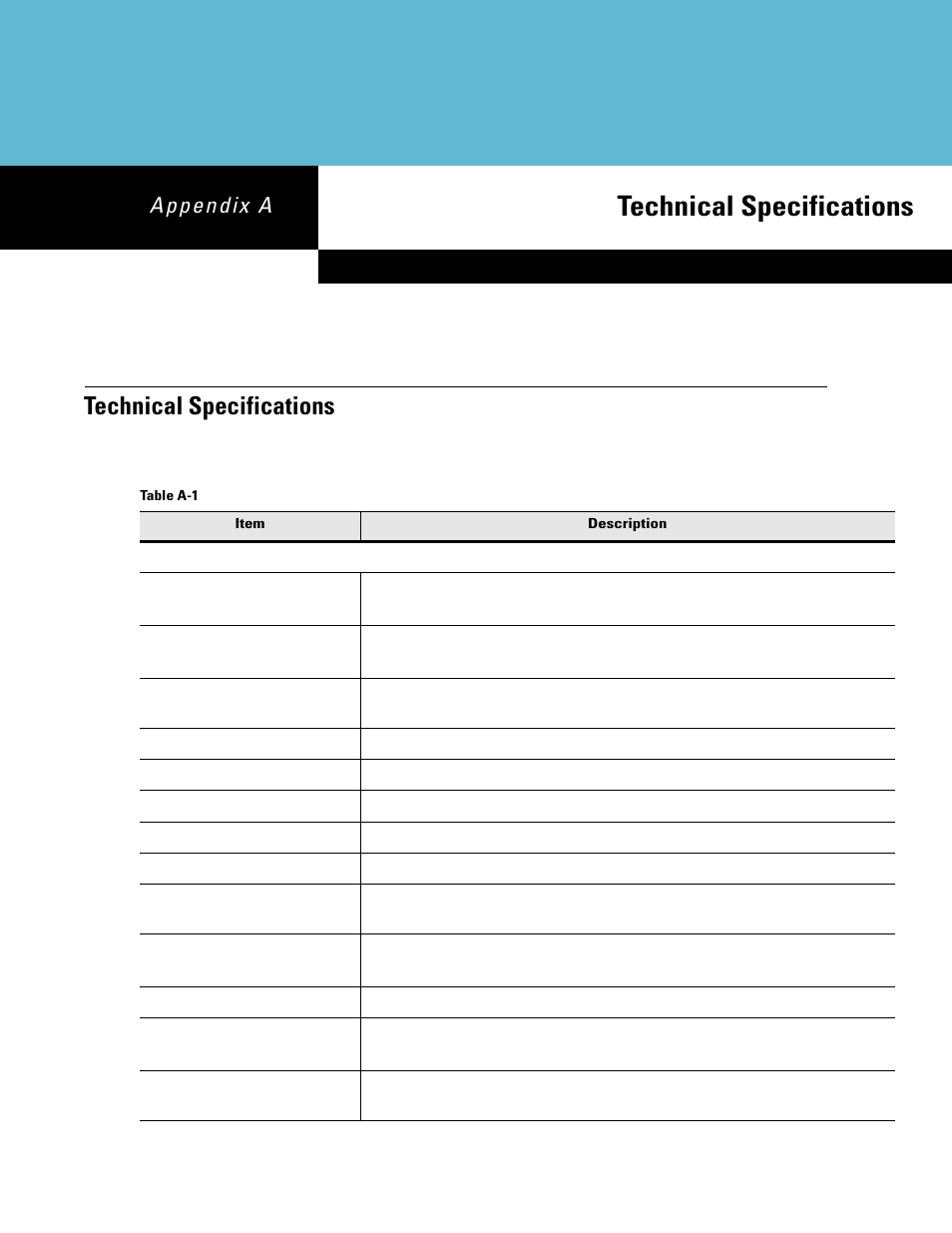 Technical specifications, Appendix a: technical specifications, Appendix a, technical specifications | Includ | Motorola ENTERPRISE DIGITAL ASSISTANT MC70 User Manual | Page 177 / 208