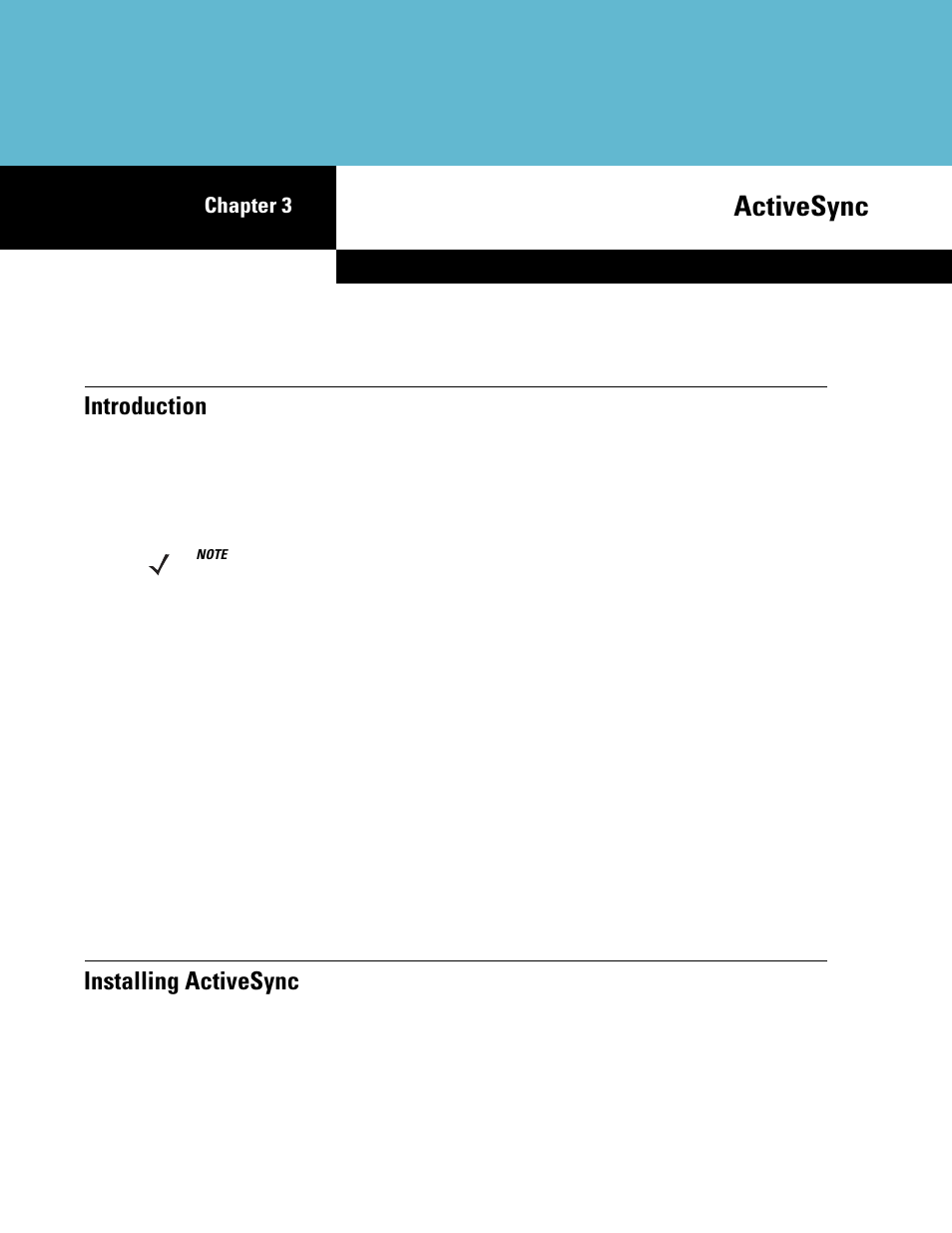 Activesync, Introduction, Installing activesync | Chapter 3: activesync, Introduction -1 installing activesync -1, Chapter 3, activesync, Provides, Chapter 3 | Motorola ENTERPRISE DIGITAL ASSISTANT MC70 User Manual | Page 61 / 208