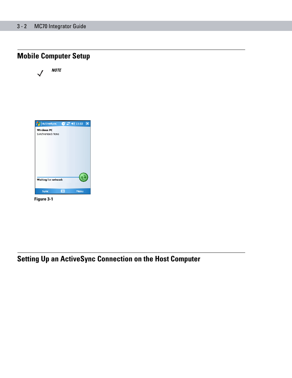 Mobile computer setup | Motorola ENTERPRISE DIGITAL ASSISTANT MC70 User Manual | Page 62 / 208