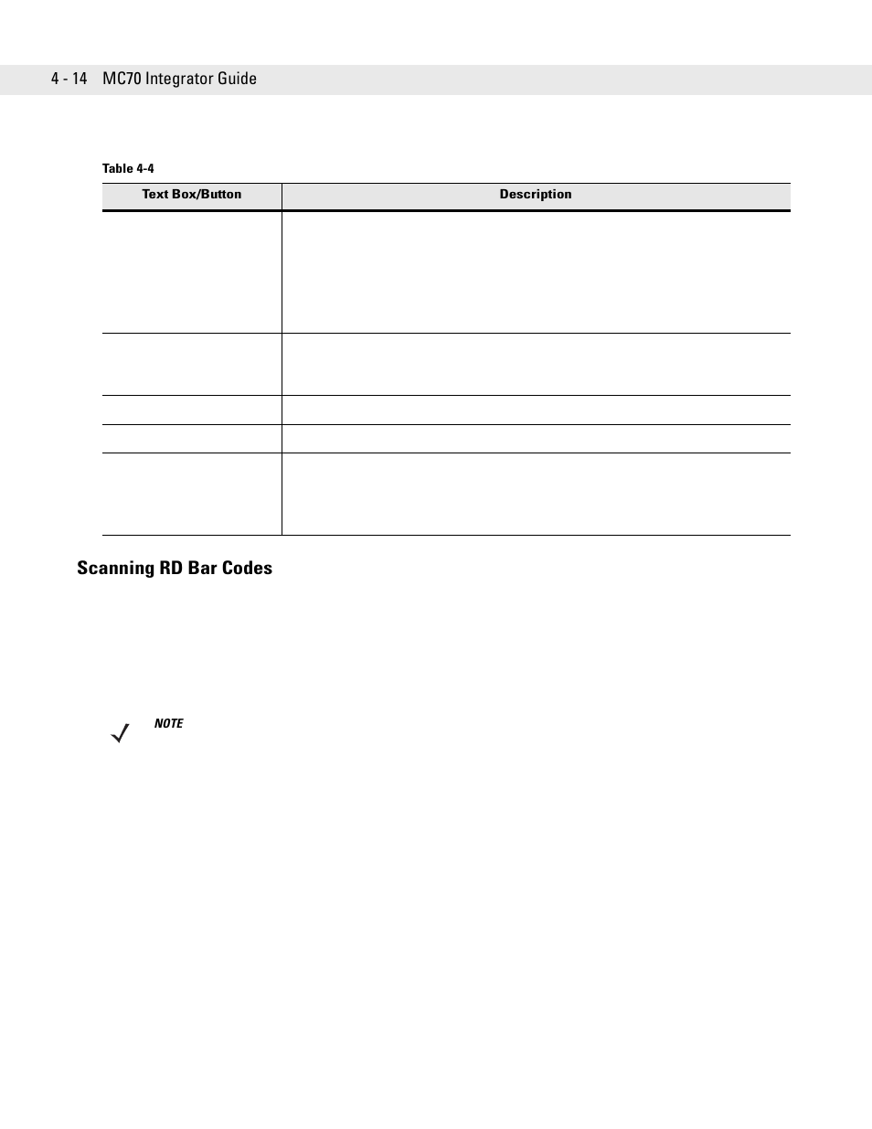 Scanning rd bar codes, Scanning rd bar codes -14 | Motorola ENTERPRISE DIGITAL ASSISTANT MC70 User Manual | Page 80 / 208