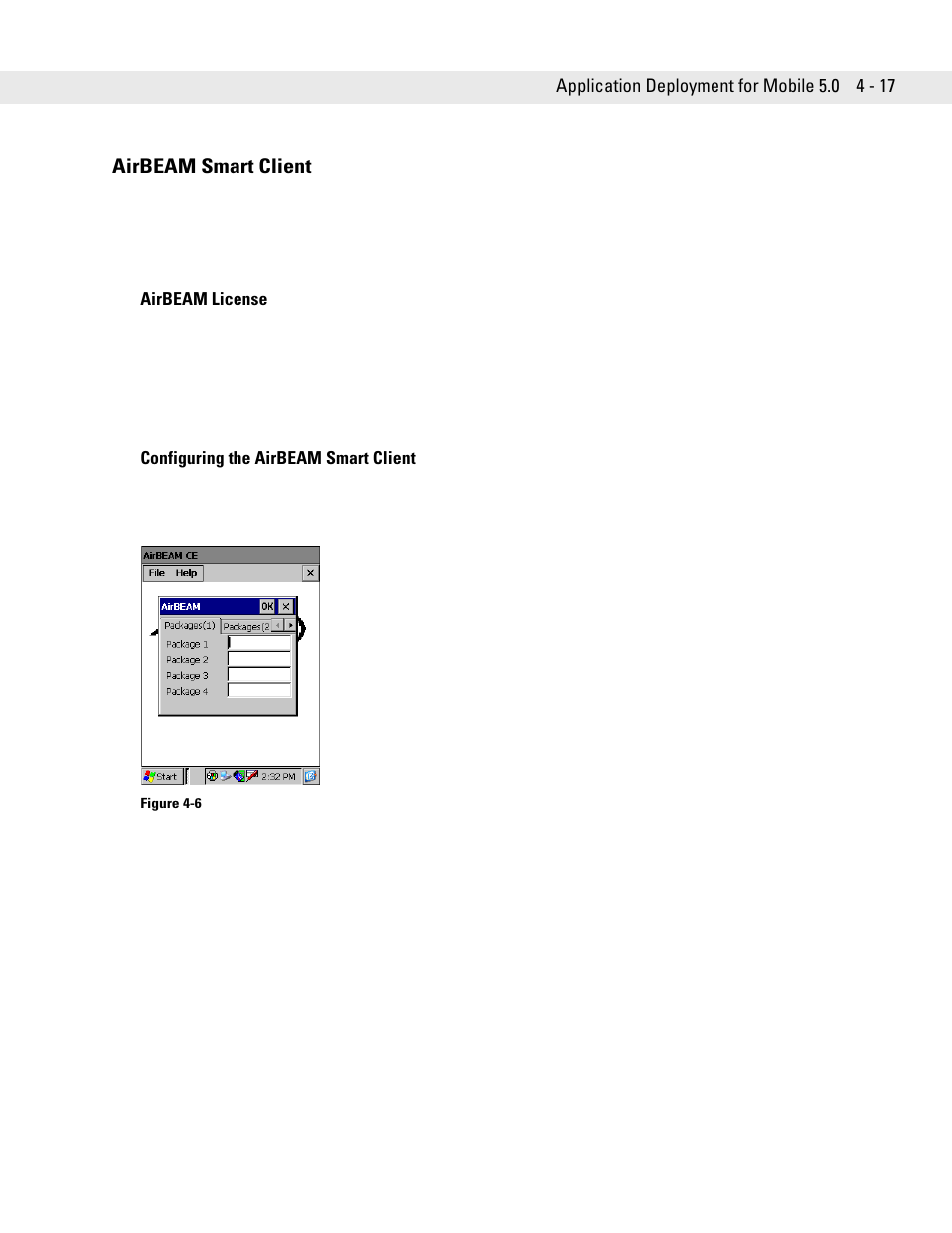 Airbeam smart client, Airbeam license, Configuring the airbeam smart client | Airbeam smart client -17 | Motorola ENTERPRISE DIGITAL ASSISTANT MC70 User Manual | Page 83 / 208