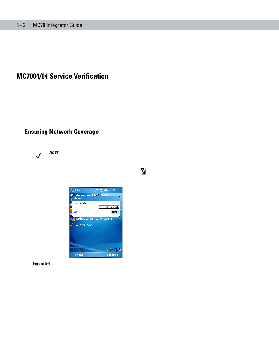 Mc7004/94 service verification, Ensuring network coverage, Mc7004/94 service verification -2 | Ensuring network coverage -2, Rage | Motorola ENTERPRISE DIGITAL ASSISTANT MC70 User Manual | Page 92 / 208