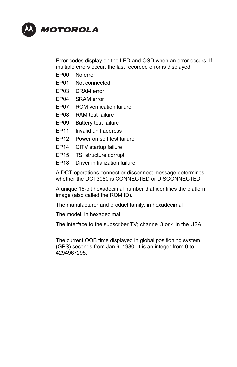 Dct3080 installation manual | Motorola DCT3080 User Manual | Page 50 / 98