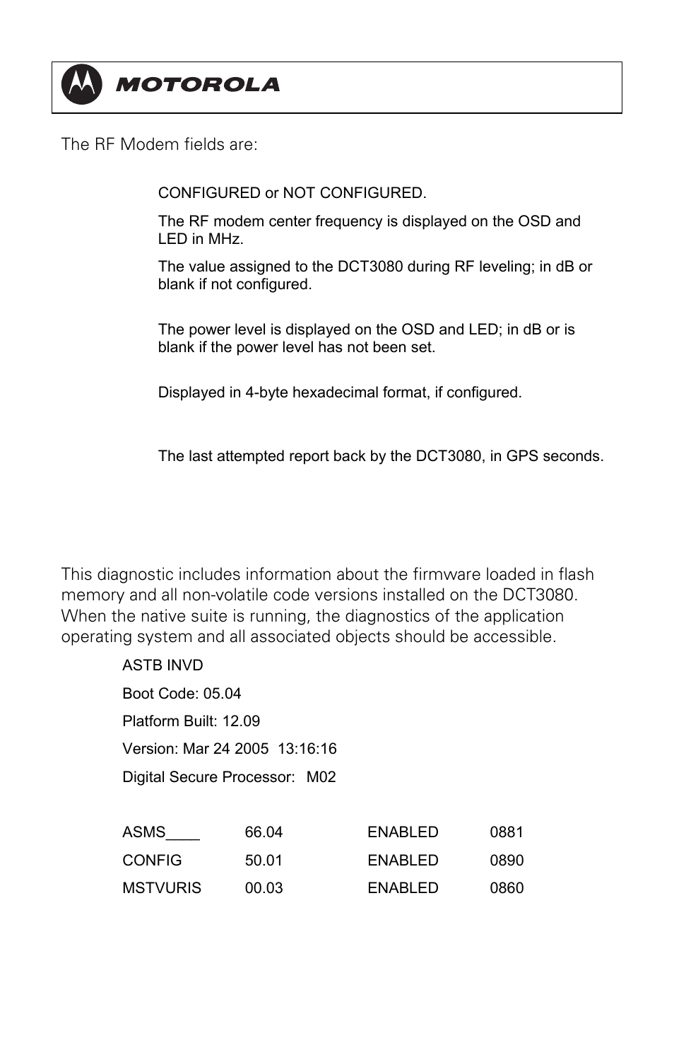 D08 code modules, Dct3080 installation manual | Motorola DCT3080 User Manual | Page 65 / 98