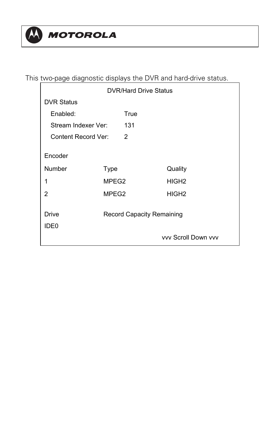 D13 dvr/hard drive status, Dct3080 installation manual | Motorola DCT3080 User Manual | Page 76 / 98