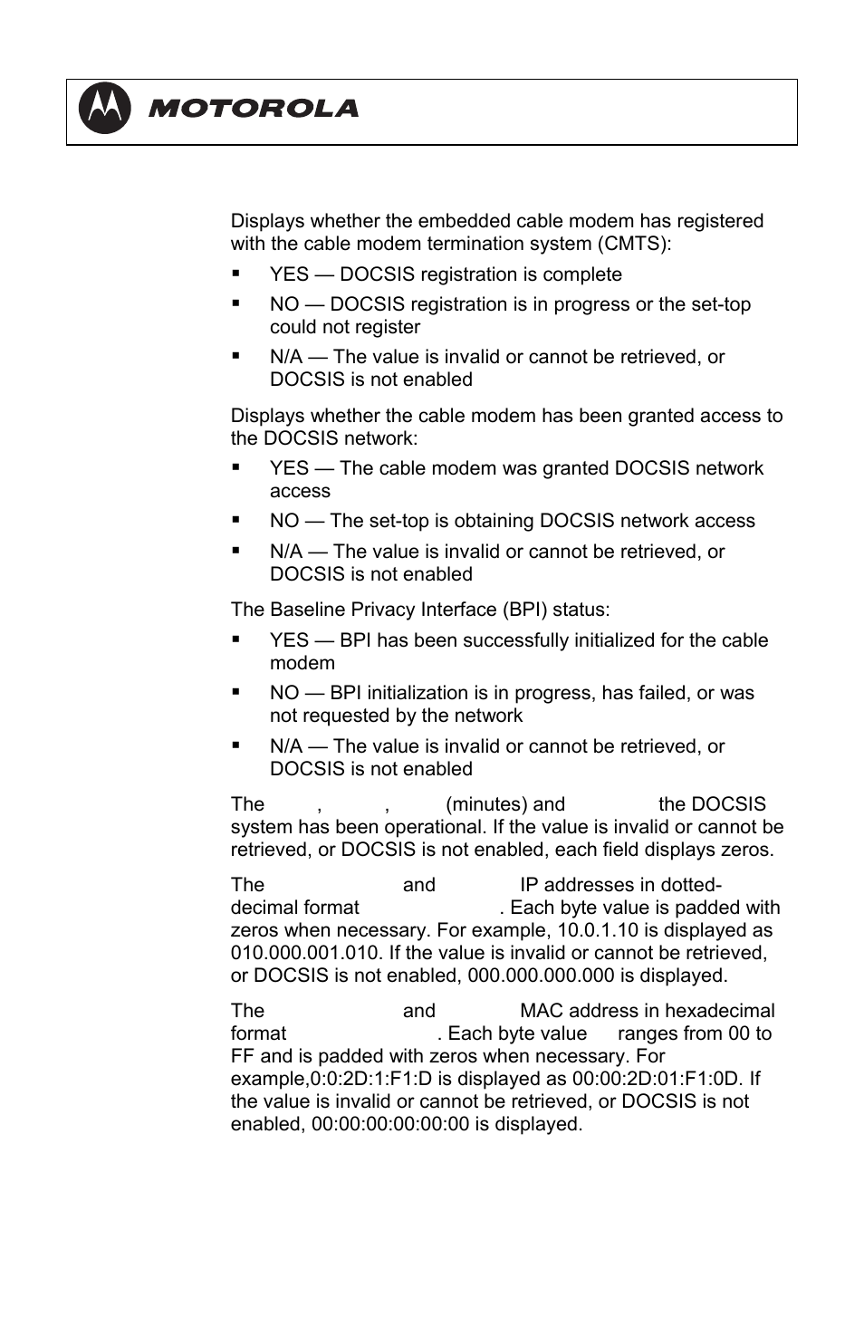 Dct3080 installation manual | Motorola DCT3080 User Manual | Page 84 / 98