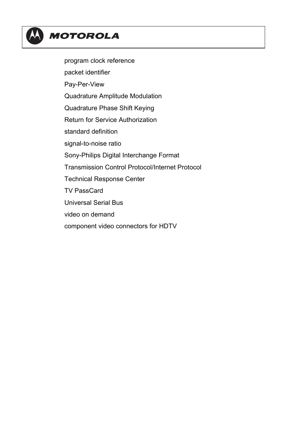 Dct3080 installation manual | Motorola DCT3080 User Manual | Page 97 / 98