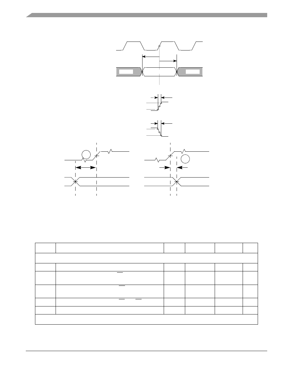 9 processor bus output timing specifications, 9 processor bus output timing specifications -12, Are shown in | Figure 33-2, Table 33-14 lists processor bus output timings | Motorola ColdFire MCF5281 User Manual | Page 696 / 766