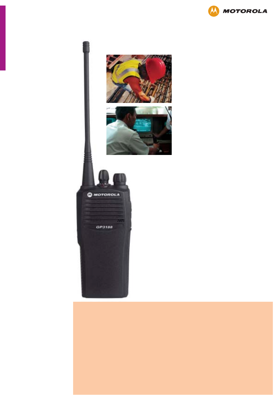 Motorola Two-Way Radio GP3188 User Manual | 2 pages