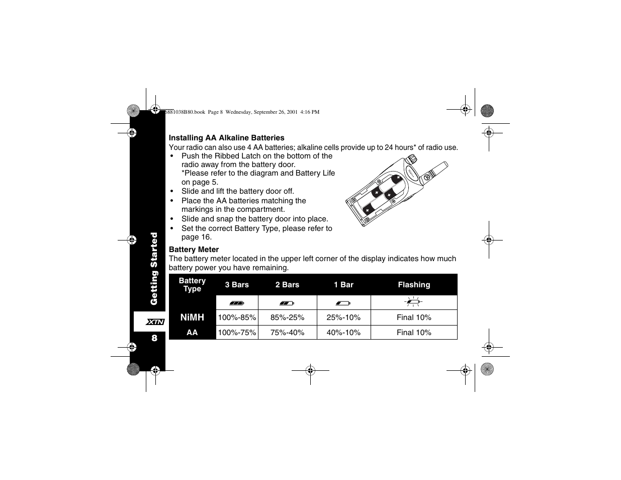 Motorola XTN Series XU2100 User Manual | Page 20 / 60