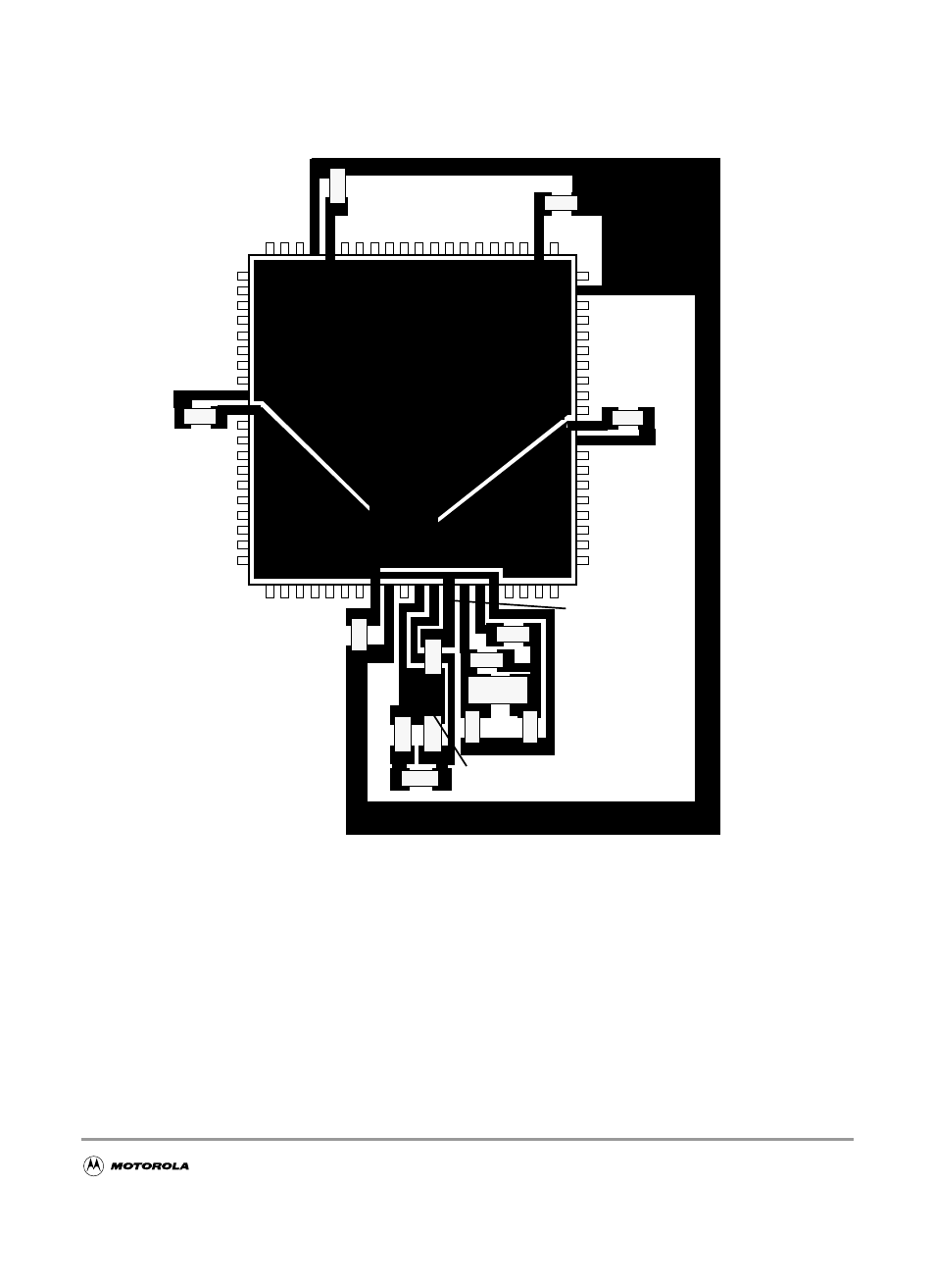 1 device-specific information, Device-specific information, Figure 8-6 | Recommended pcb layout for 80qfp pierce oscillator, The crg is part of the ipbus domain | Motorola MC9S12GC-Family User Manual | Page 79 / 136