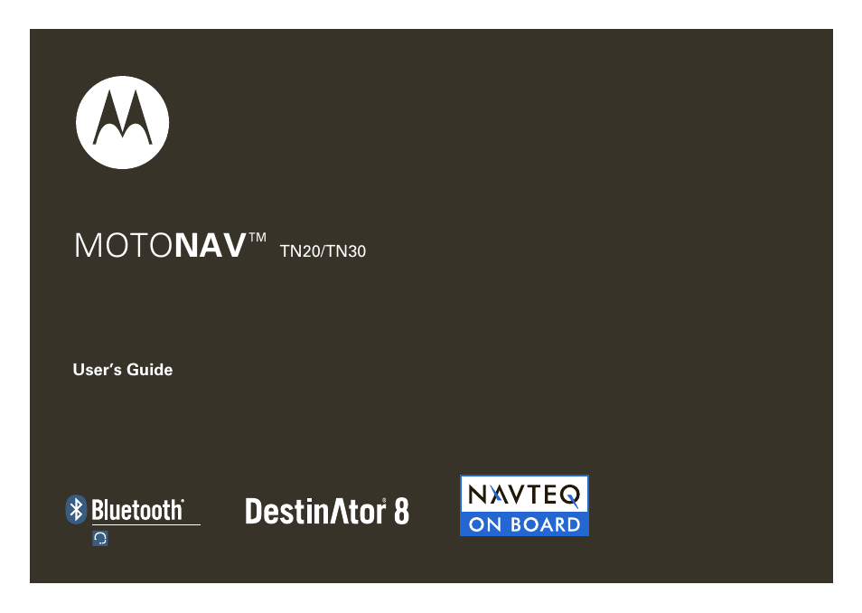 Motorola MOTONAV TN30 User Manual | 57 pages