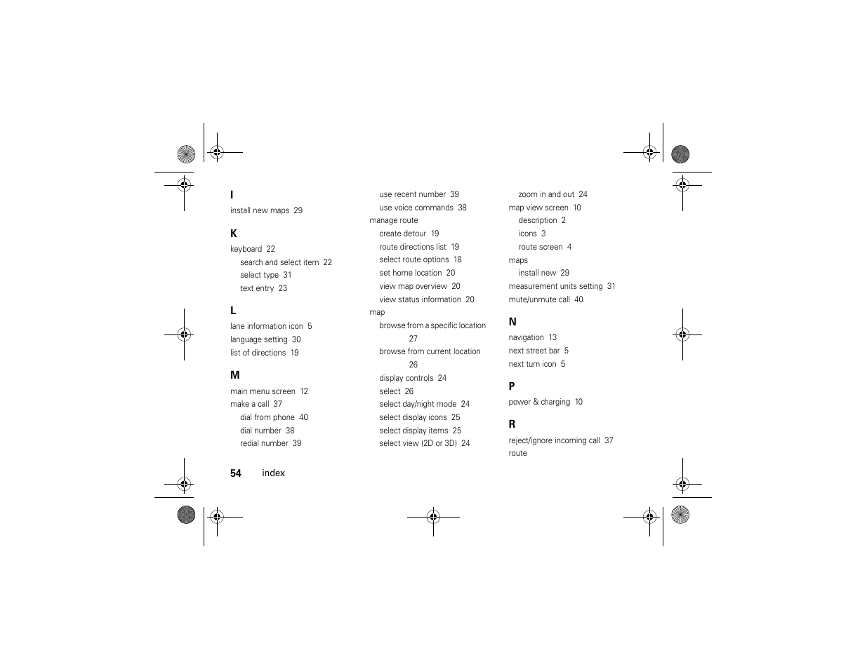 Motorola MOTONAV TN30 User Manual | Page 55 / 57