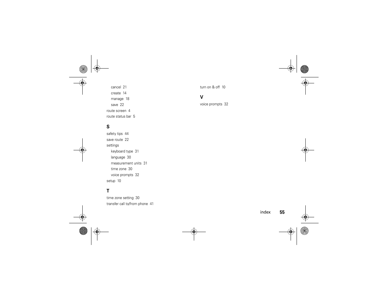 Motorola MOTONAV TN30 User Manual | Page 56 / 57