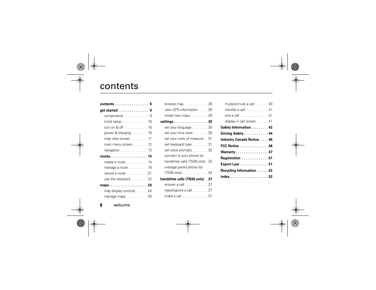 Motorola MOTONAV TN30 User Manual | Page 9 / 57