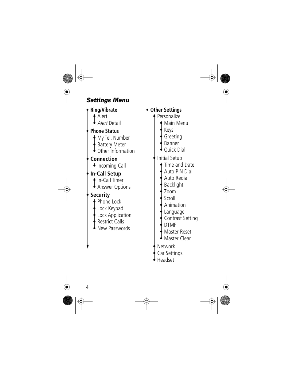 Motorola V Series 120c User Manual | Page 4 / 122