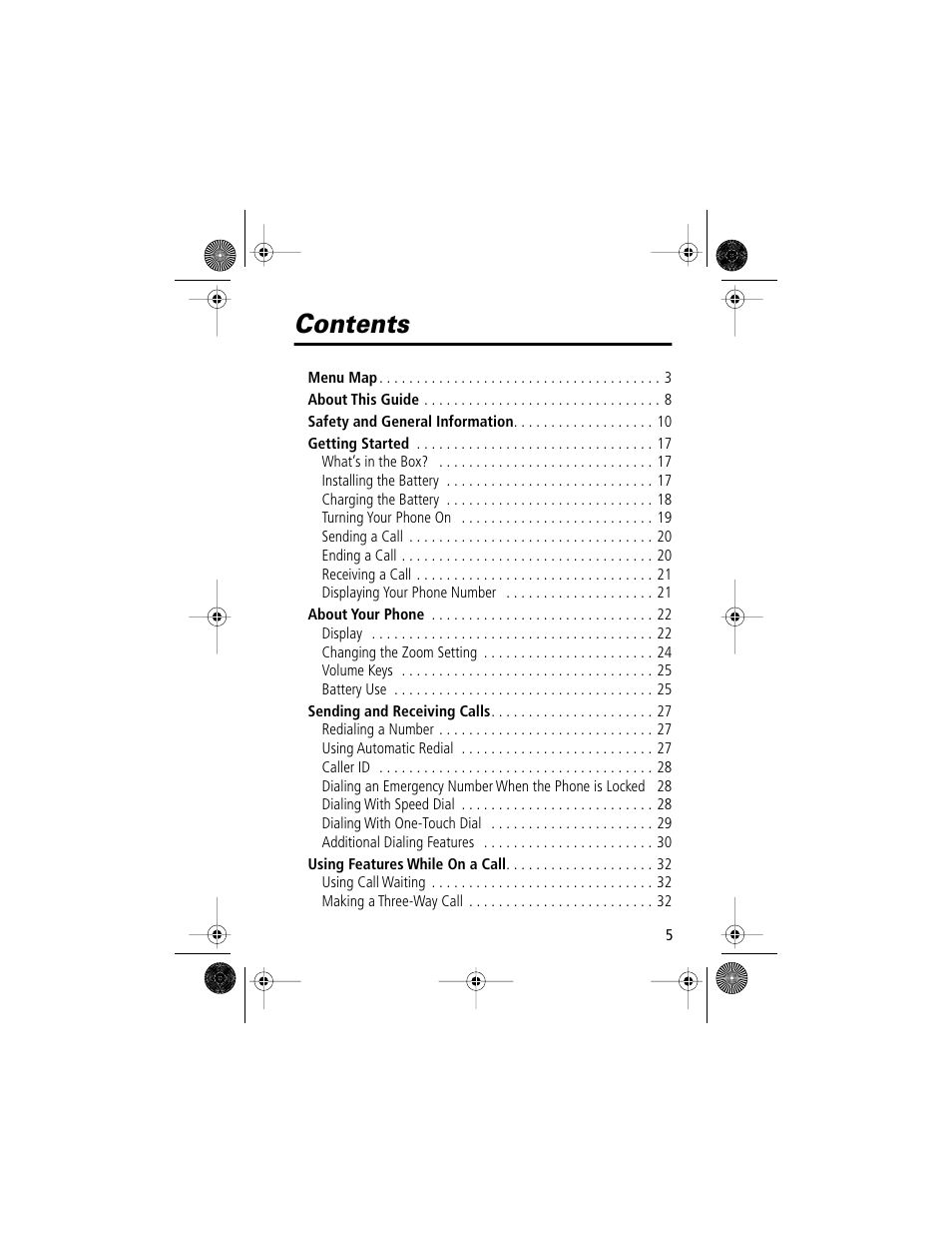 Motorola V Series 120c User Manual | Page 5 / 122