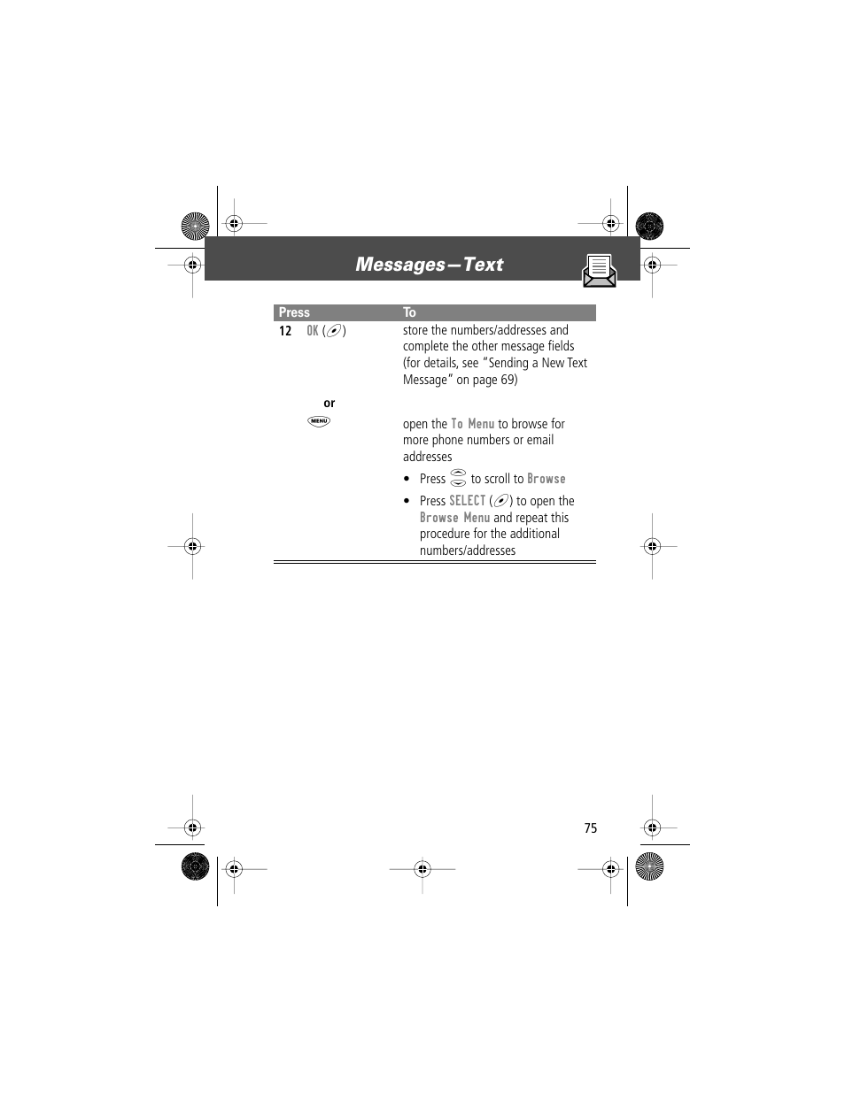 Messages—text | Motorola V Series 120c User Manual | Page 75 / 122