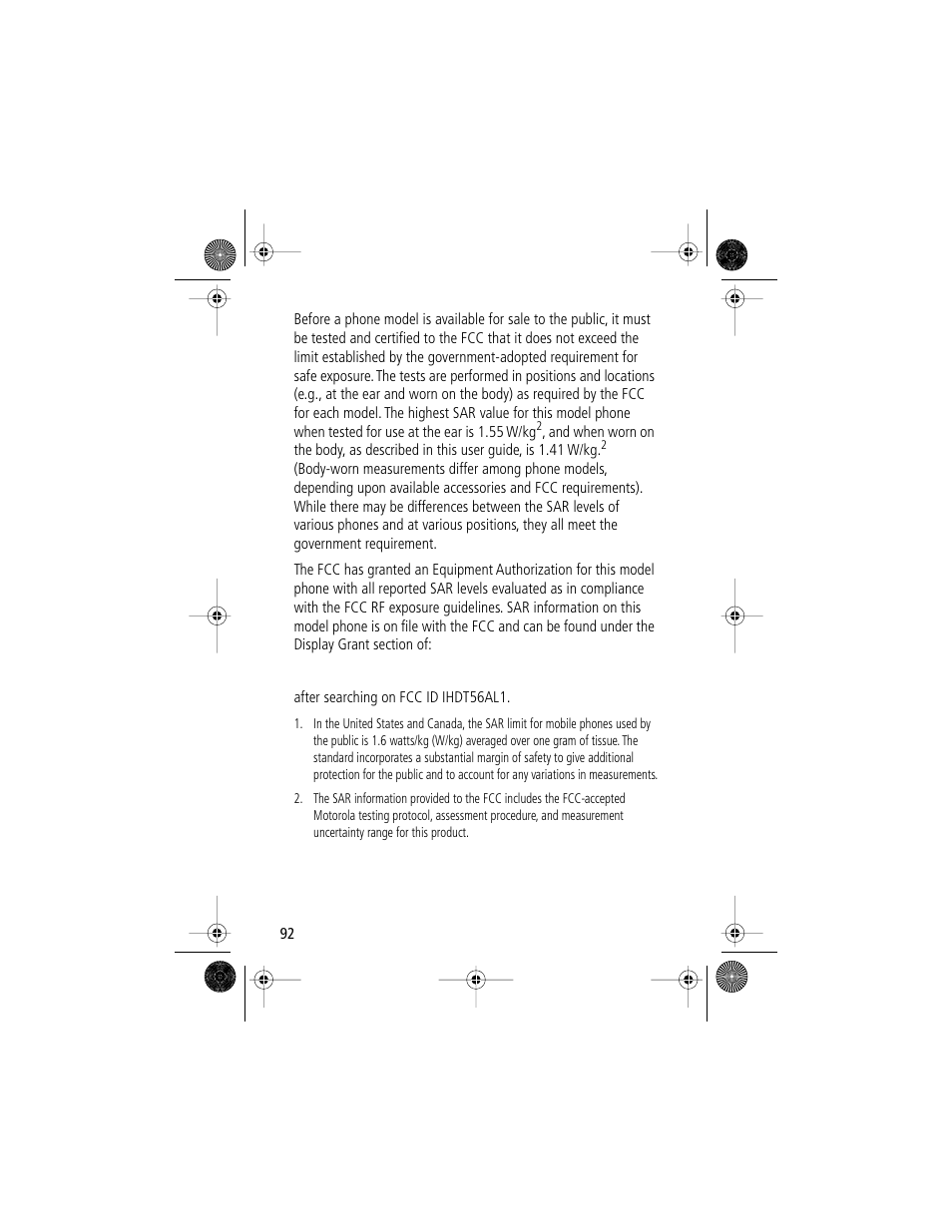 Motorola V Series 120c User Manual | Page 92 / 122