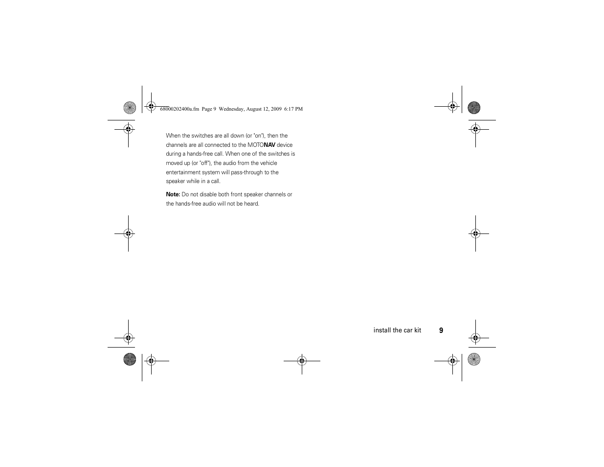 Motorola MOTONAV TN500 Series User Manual | Page 11 / 22