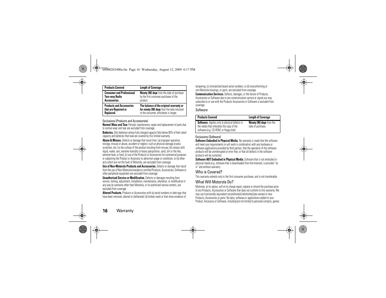 Motorola MOTONAV TN500 Series User Manual | Page 18 / 22