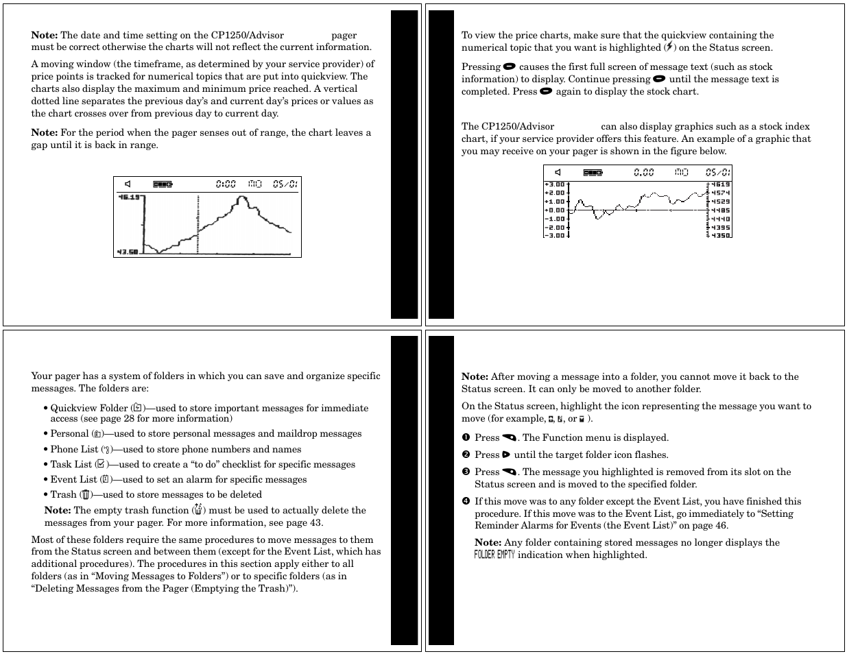 Other graphics, Folders, Moving messages to folders | Motorola CP1250 User Manual | Page 10 / 17