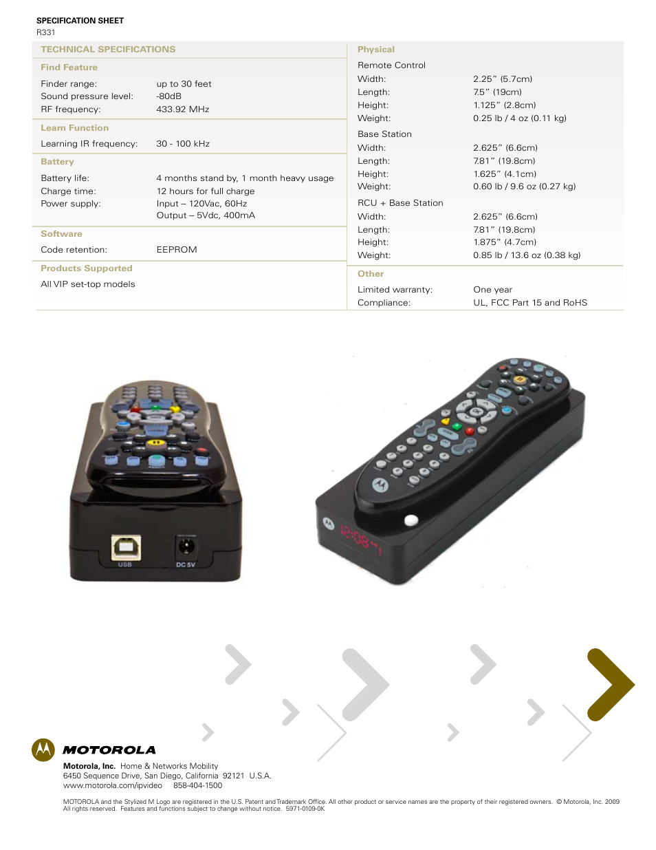 Motorola R331 User Manual | Page 2 / 2