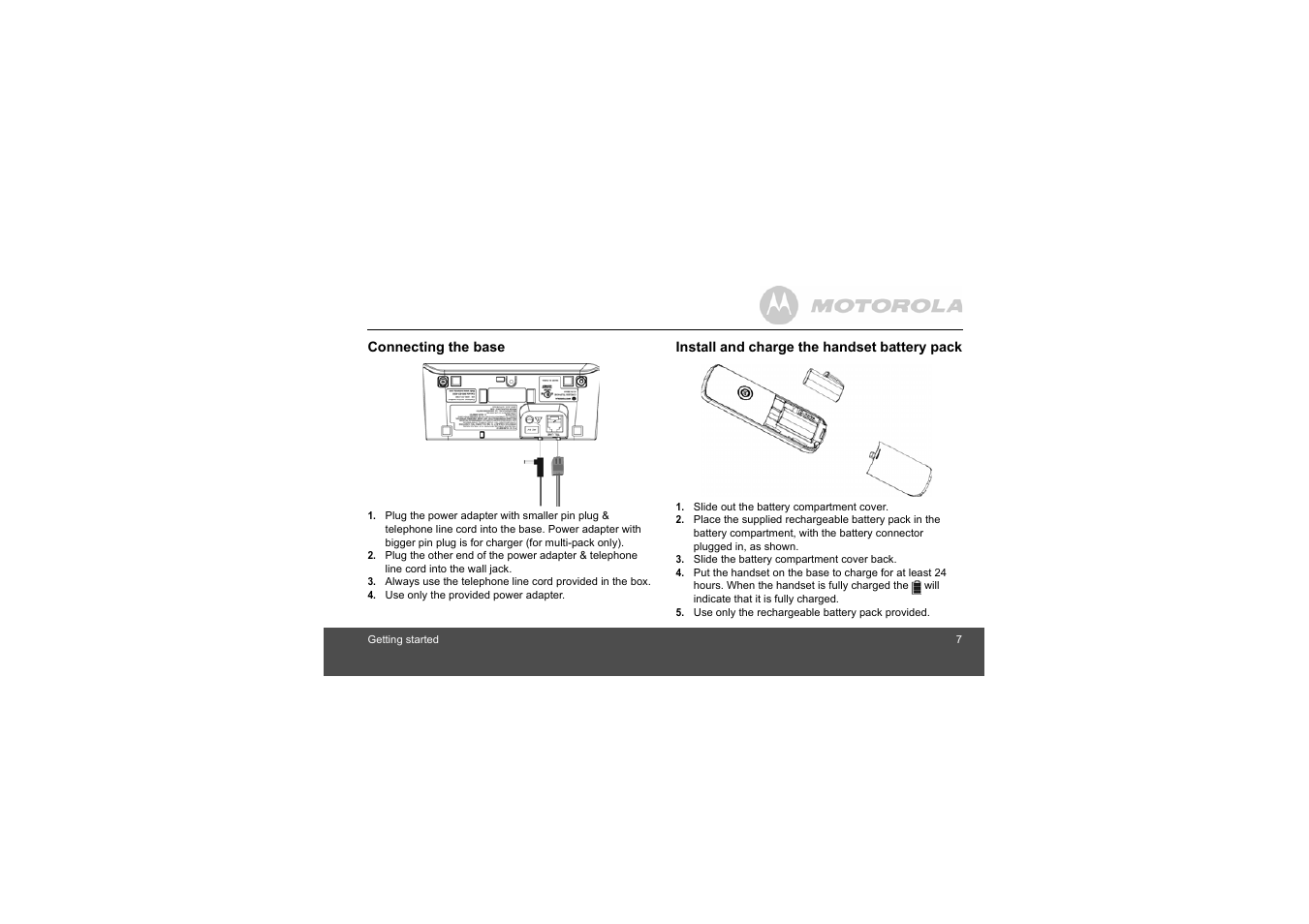 Motorola L305 User Manual | Page 7 / 43