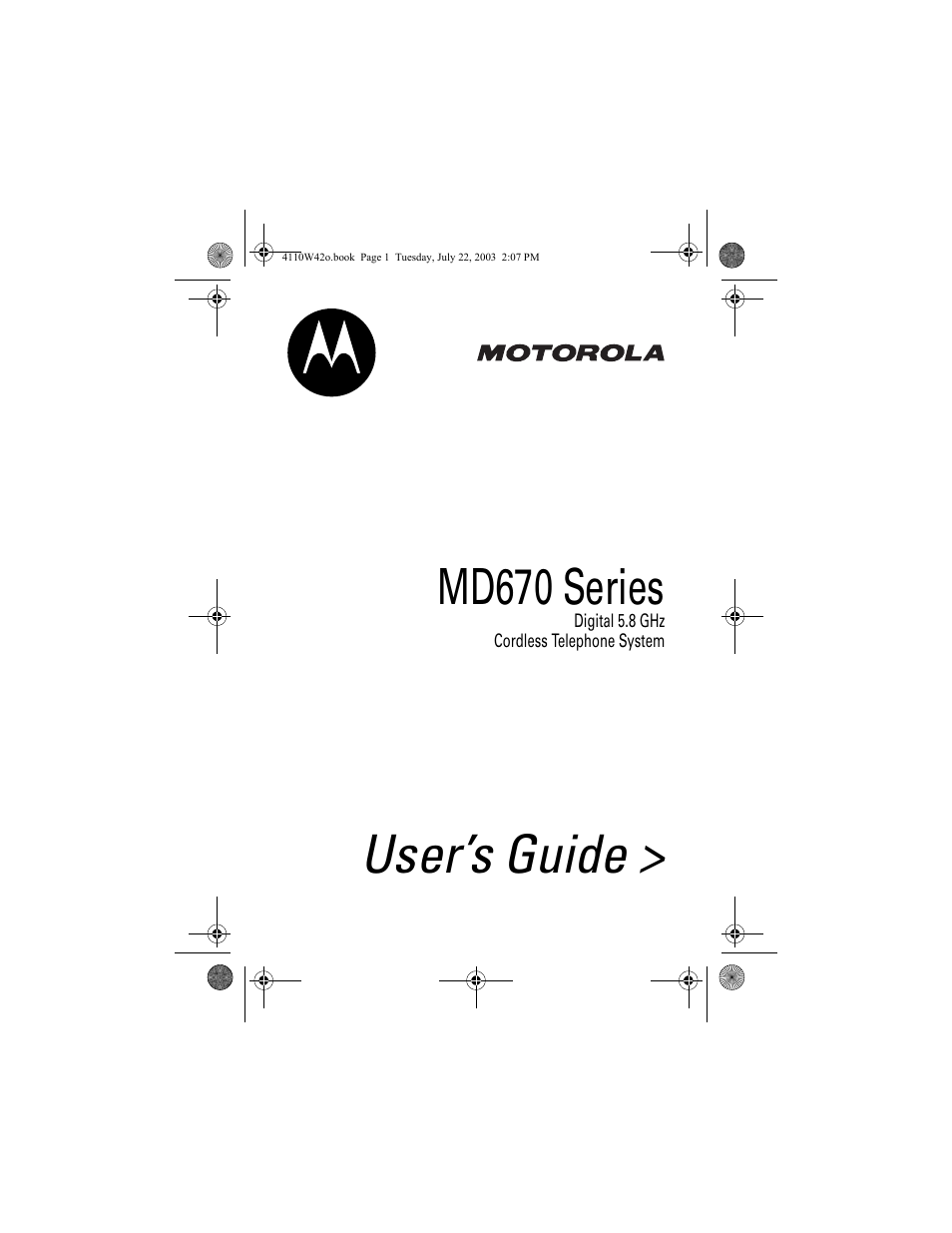 Motorola MD670 Series User Manual | 60 pages