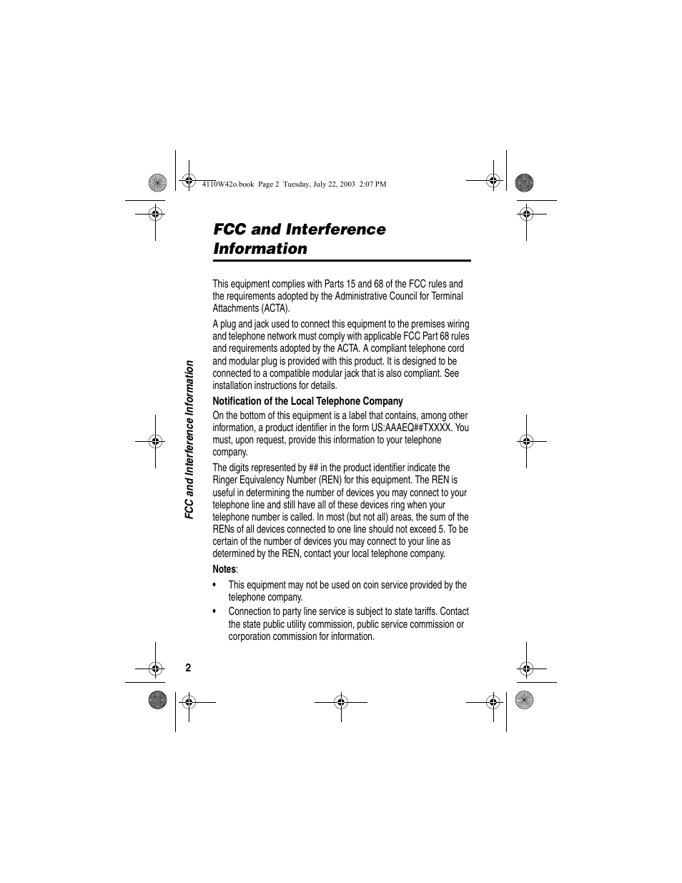 Fcc and interference information | Motorola MD670 Series User Manual | Page 4 / 60