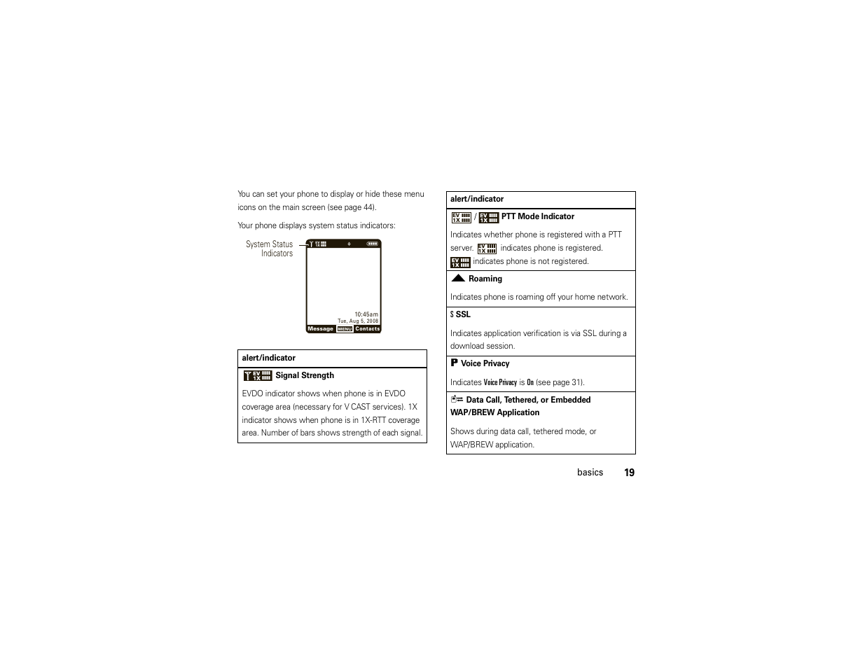 Motorola ADVENTURE V750 User Manual | Page 21 / 334