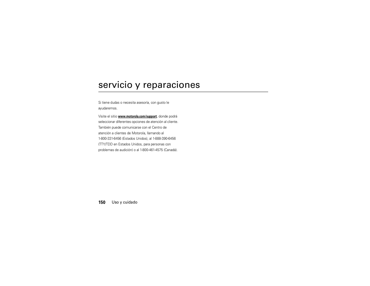 Servicio y reparaciones | Motorola ADVENTURE V750 User Manual | Page 310 / 334