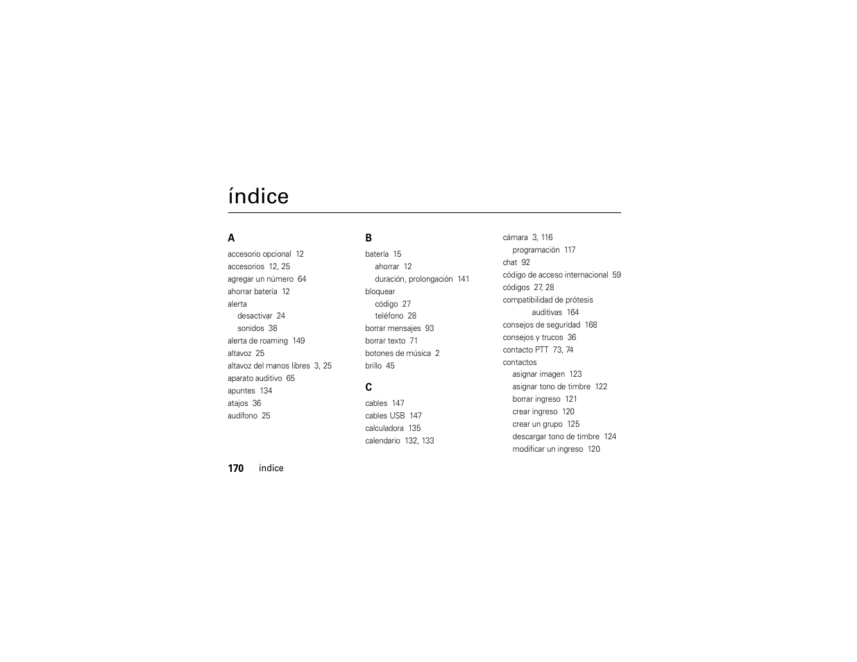 Índice | Motorola ADVENTURE V750 User Manual | Page 330 / 334