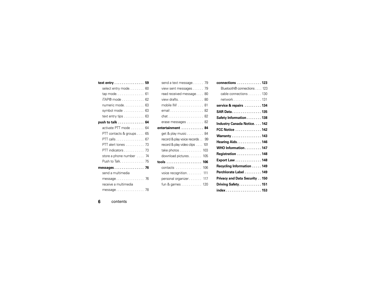 Motorola ADVENTURE V750 User Manual | Page 8 / 334