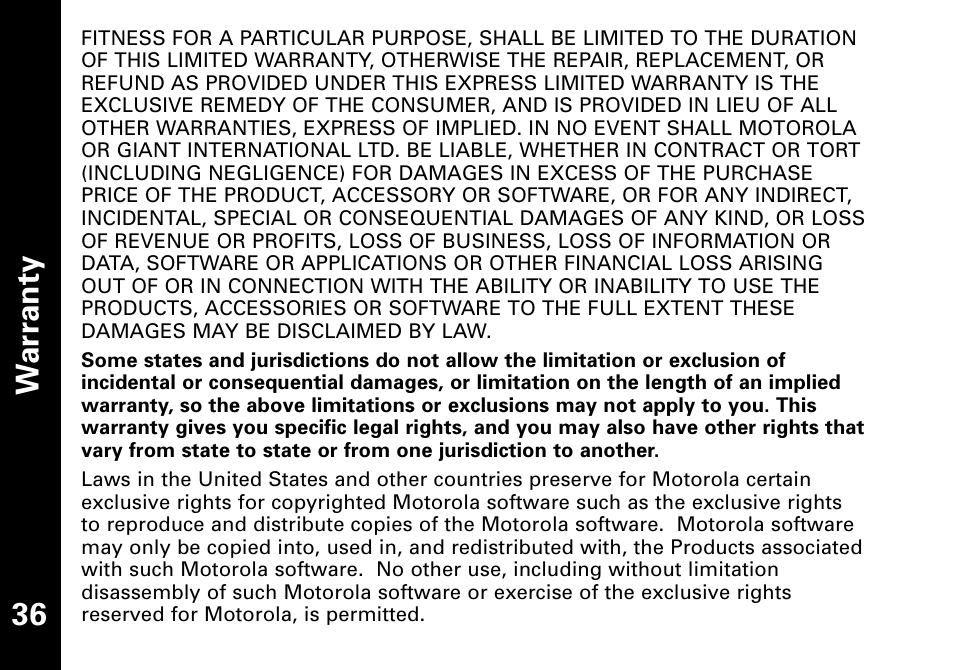 Motorola T6500 User Manual | Page 37 / 38