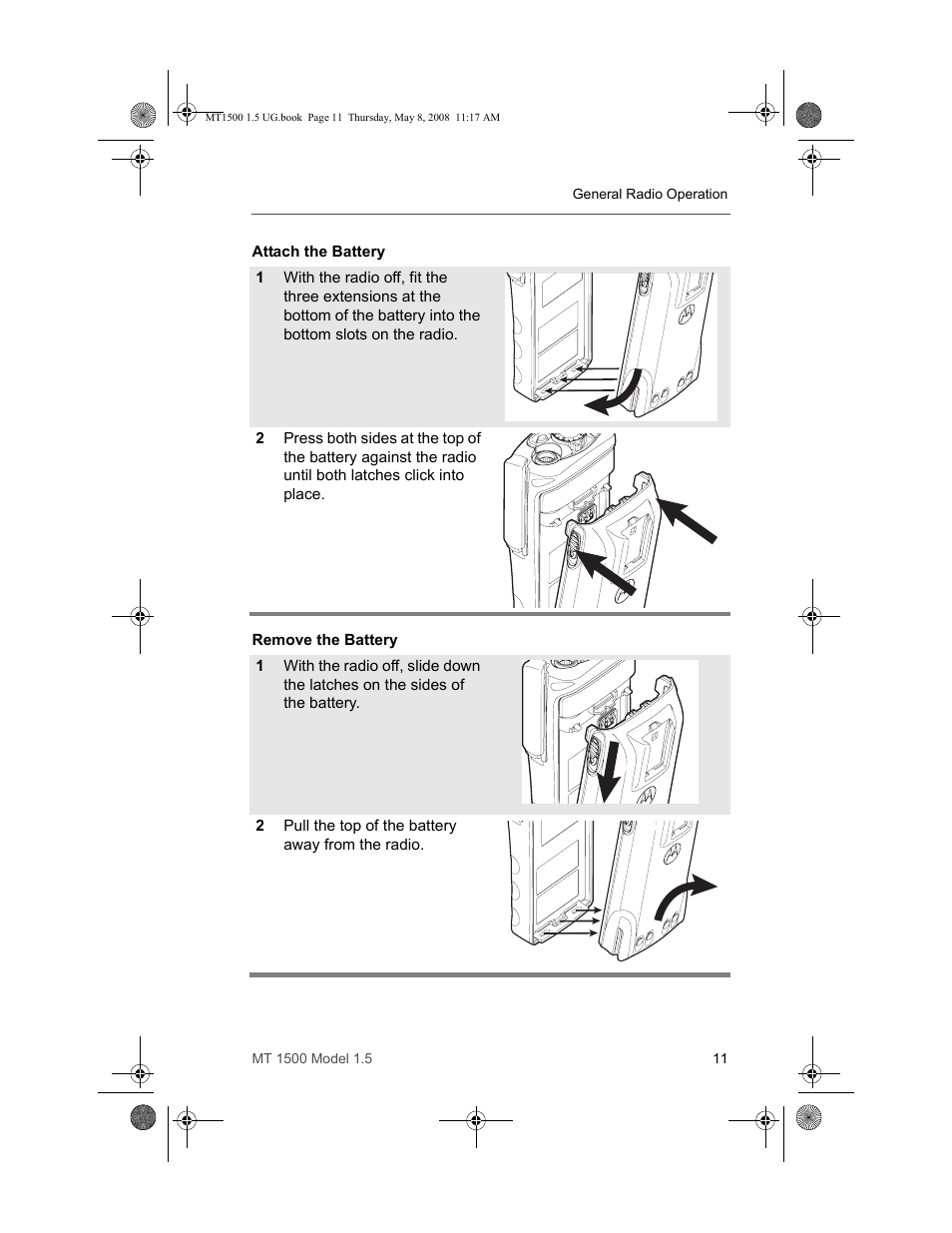 Motorola MT 1500 User Manual | Page 23 / 82