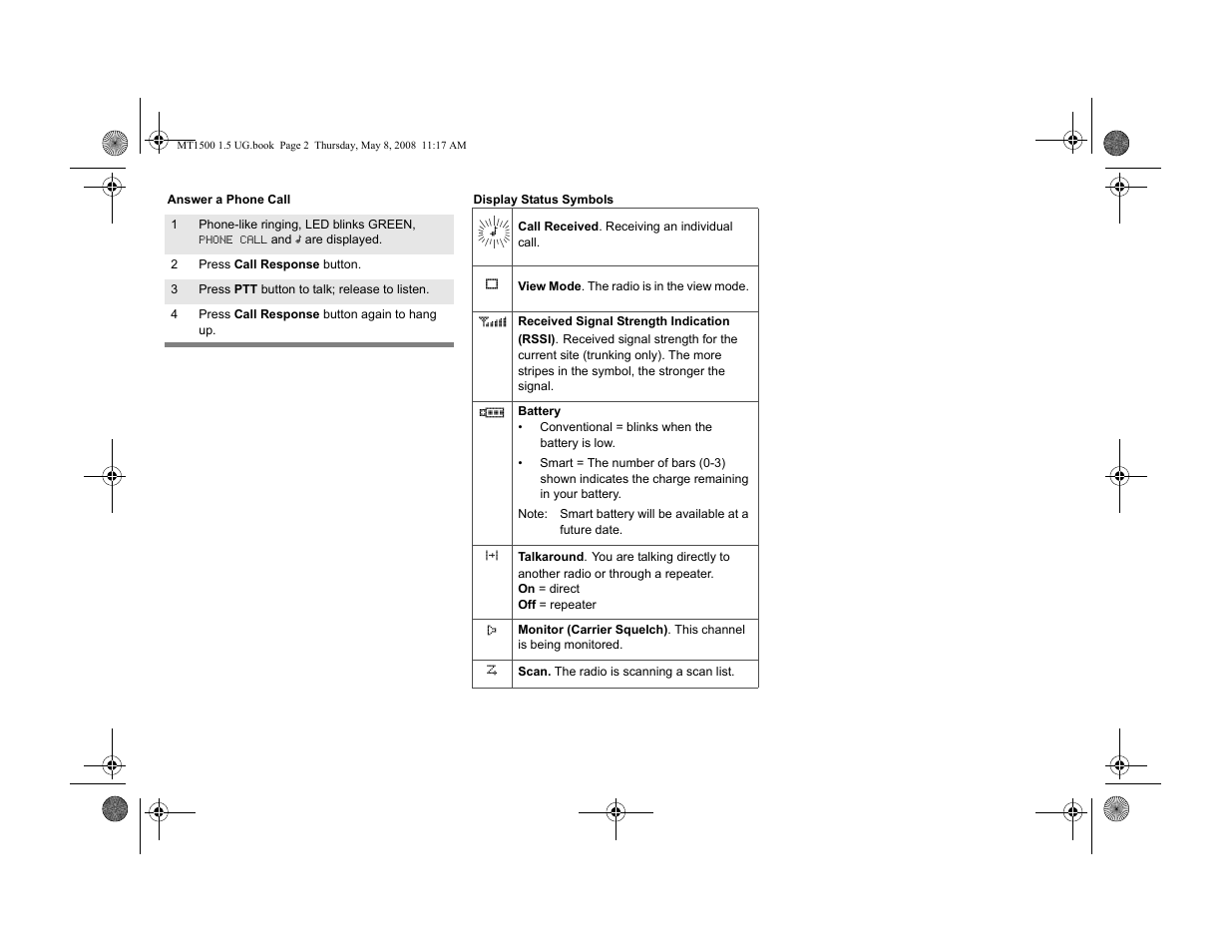 Motorola MT 1500 User Manual | Page 4 / 82