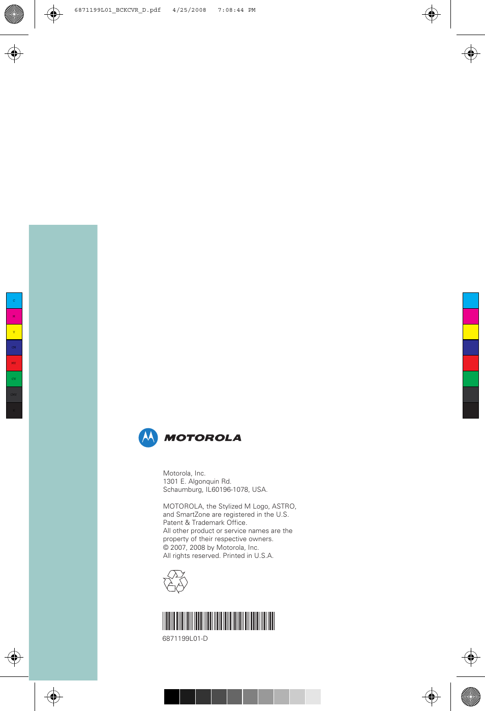 Motorola MT 1500 User Manual | Page 82 / 82