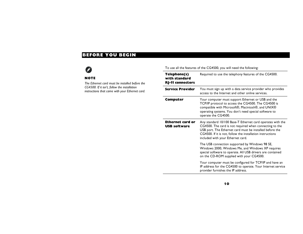Motorola CG4500 User Manual | Page 15 / 36