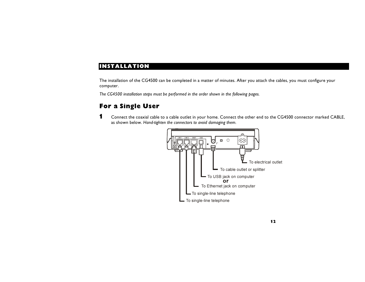 For ~ single user, For a single user, Ooan | Yig5=i3=o=m=lg | Motorola CG4500 User Manual | Page 17 / 36