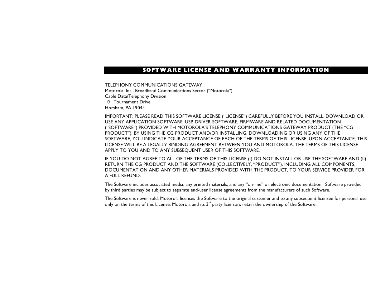 Motorola CG4500 User Manual | Page 32 / 36