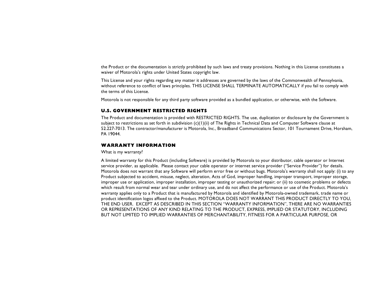Motorola CG4500 User Manual | Page 34 / 36