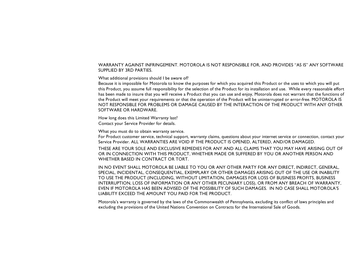 Motorola CG4500 User Manual | Page 35 / 36