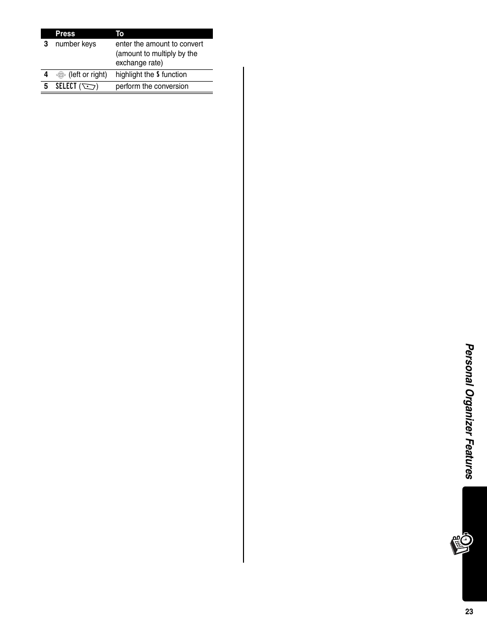 Personal orga nizer features | Motorola C350 User Manual | Page 24 / 30